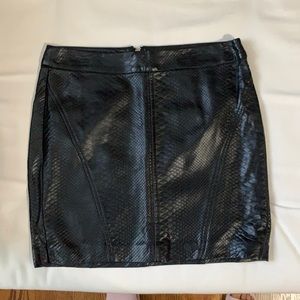 Faux Leather Mini Skirt